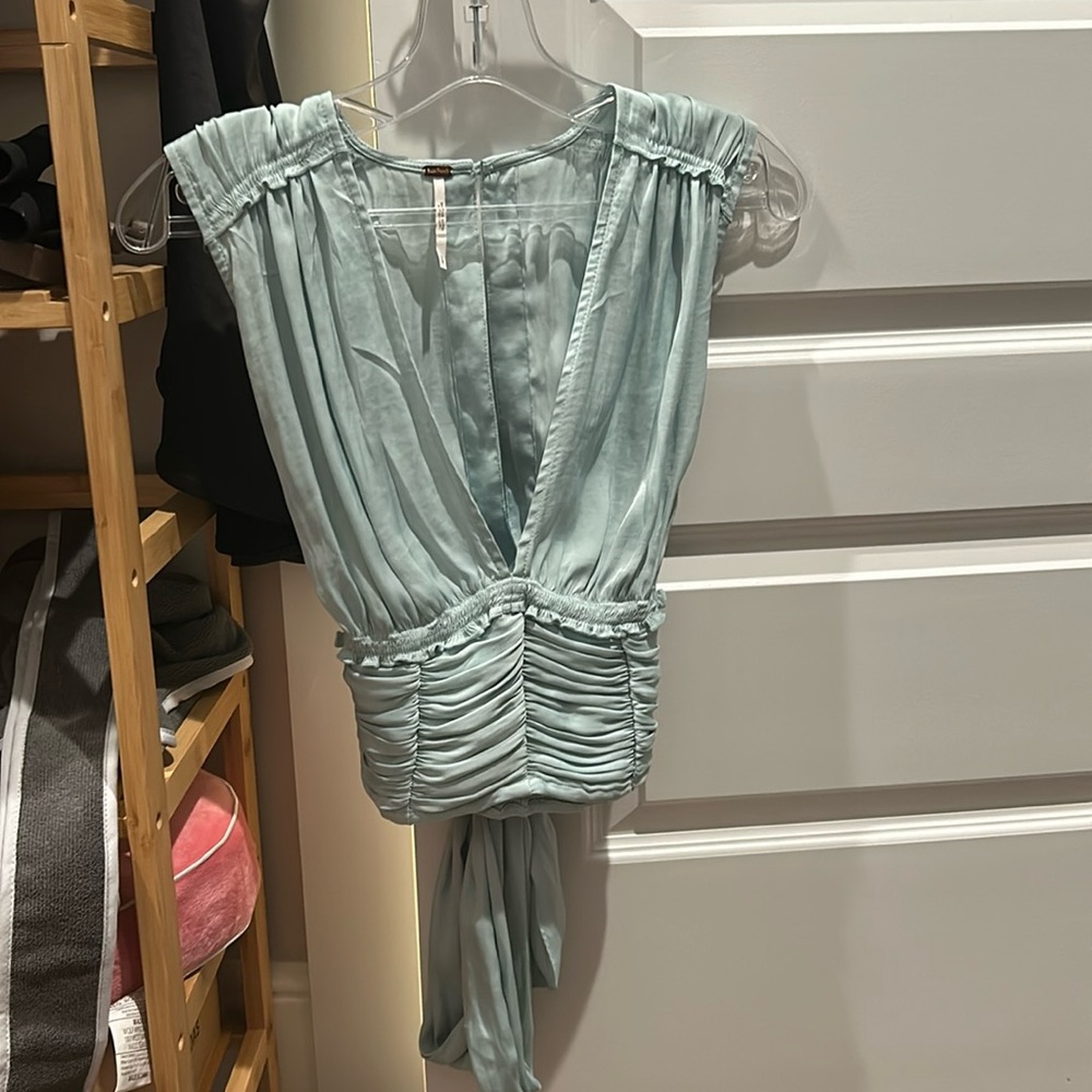 Free people silky tie top